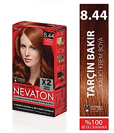 Nevaton 8.44 Tarçın Bakır Kalıcı Krem Saç Boyası 2 li