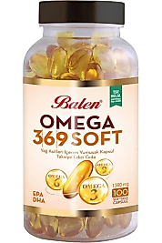Balen Omega 3,6,9 Yağ Asitlerini İçeren Yumuşak Kapsül Takviye Edici Gıda