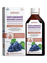 novlex Üzüm Çekirdeği (black Grape Seed) Ve Piperin Ekstraktı (ekstresi) Sıvı Takviye Edici Gıda 250 Ml