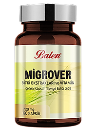 Balen Migrover Bitki Ekstraktları ve Vitamin İçeren Kapsül Takviye Edici Gıda
