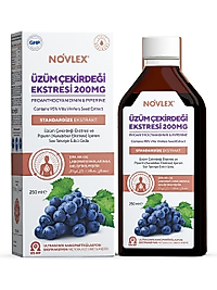 novlex Üzüm Çekirdeği (black Grape Seed) Ve Piperin Ekstraktı (ekstresi) Sıvı Takviye Edici Gıda 250 Ml