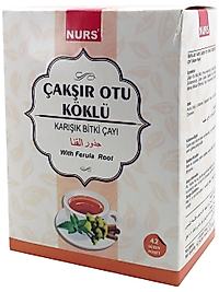 NURS LOKMAN ÇAKŞIROTU KÖKÜ ÇAY 42 Lİ KAR. BİTKİ SÜZ.POŞET ÇAKŞIR OTU