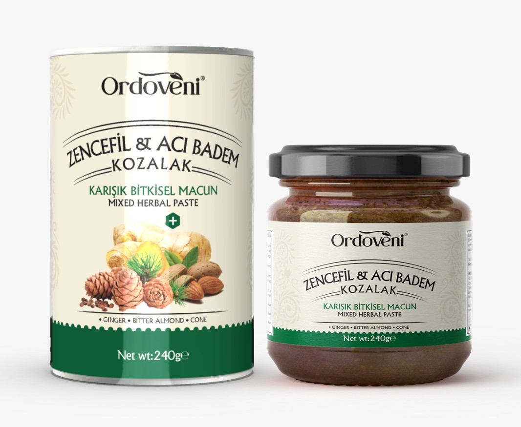 ORDOVENİ KOZALAK MACUN (ZENCEFİL & ACI BADEM) MACUNU 240 GR
