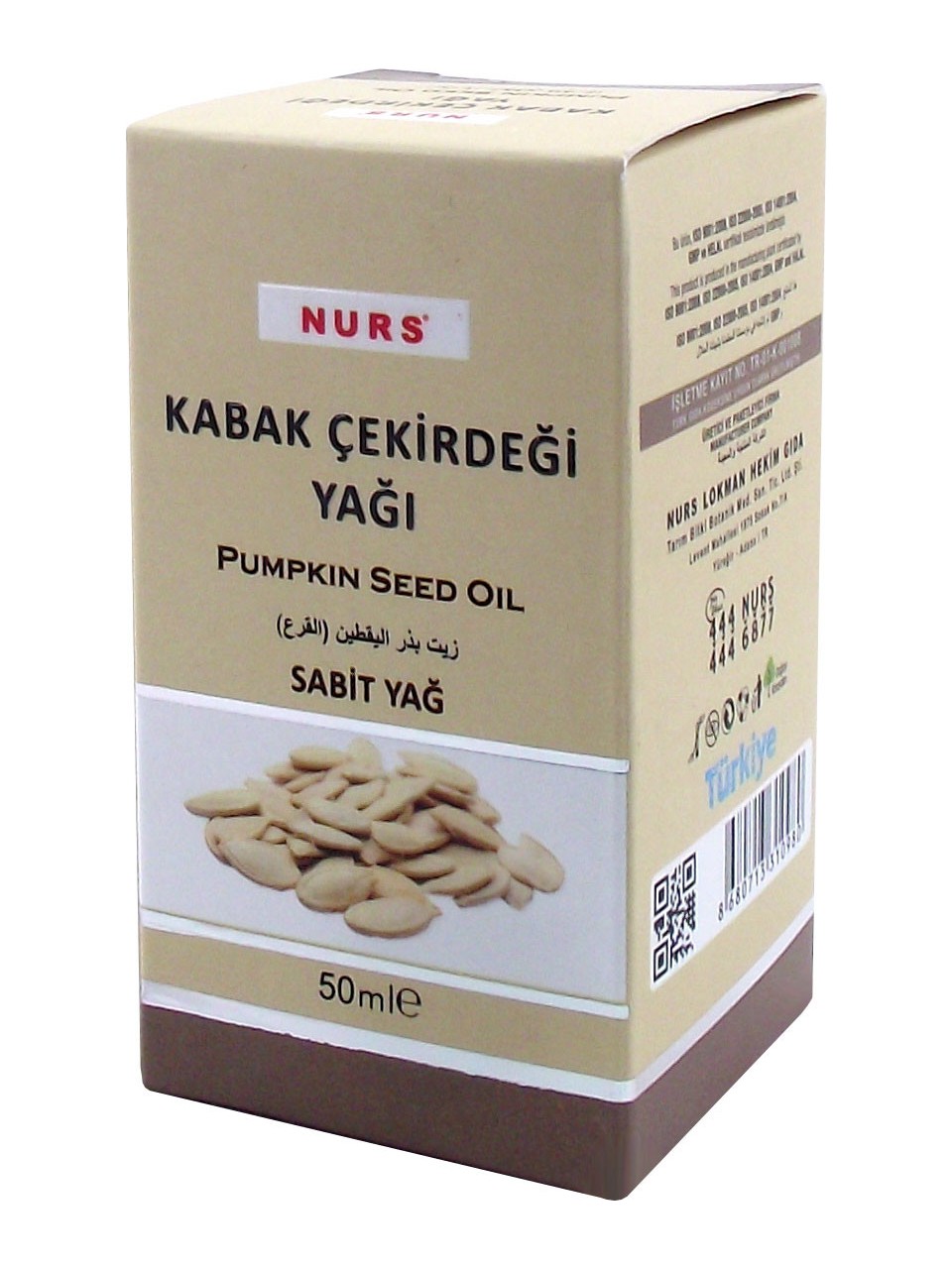 Nurs Lokman Kabak Çekirdeği Yağı 50 ml Saf Soğuk  Sıkım