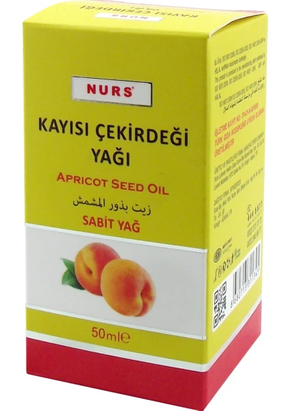 Nurs Lokman Kayısı Çekirdeği Yağı 50 ml Saf Soğuk Sıkım