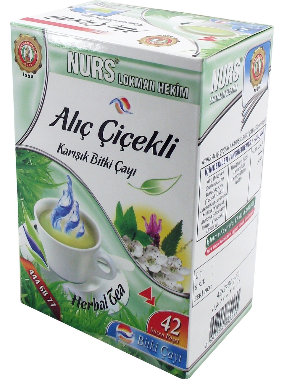 NURS LOKMAN ALIÇ ÇAYI  ALIÇ ÇİÇEKLİ ÇAY 42 Lİ KAR.BİT. SÜZEN POŞET