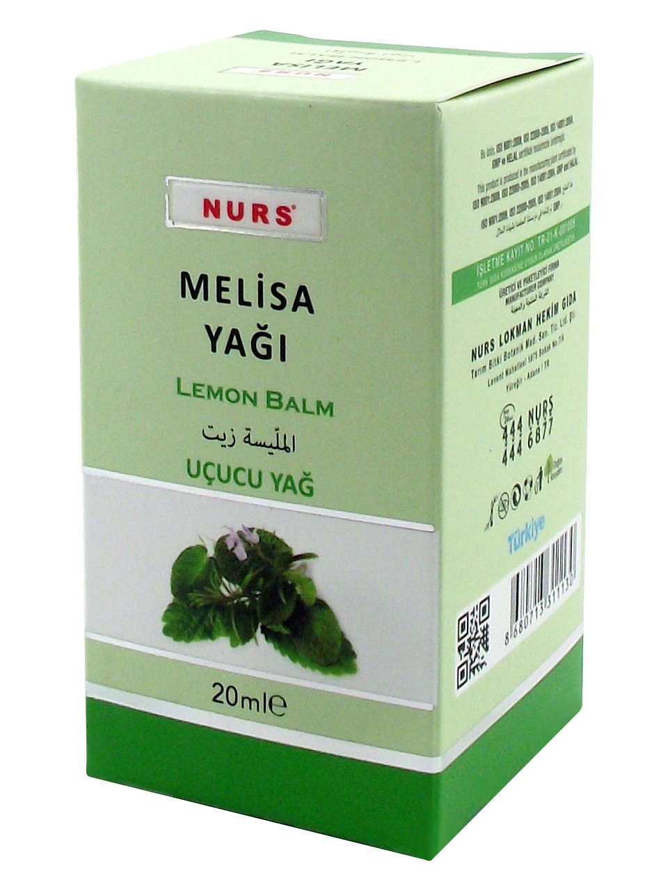 Nurs Lokman Melisa Yağı 20 ml Saf Soğuk SIKIM