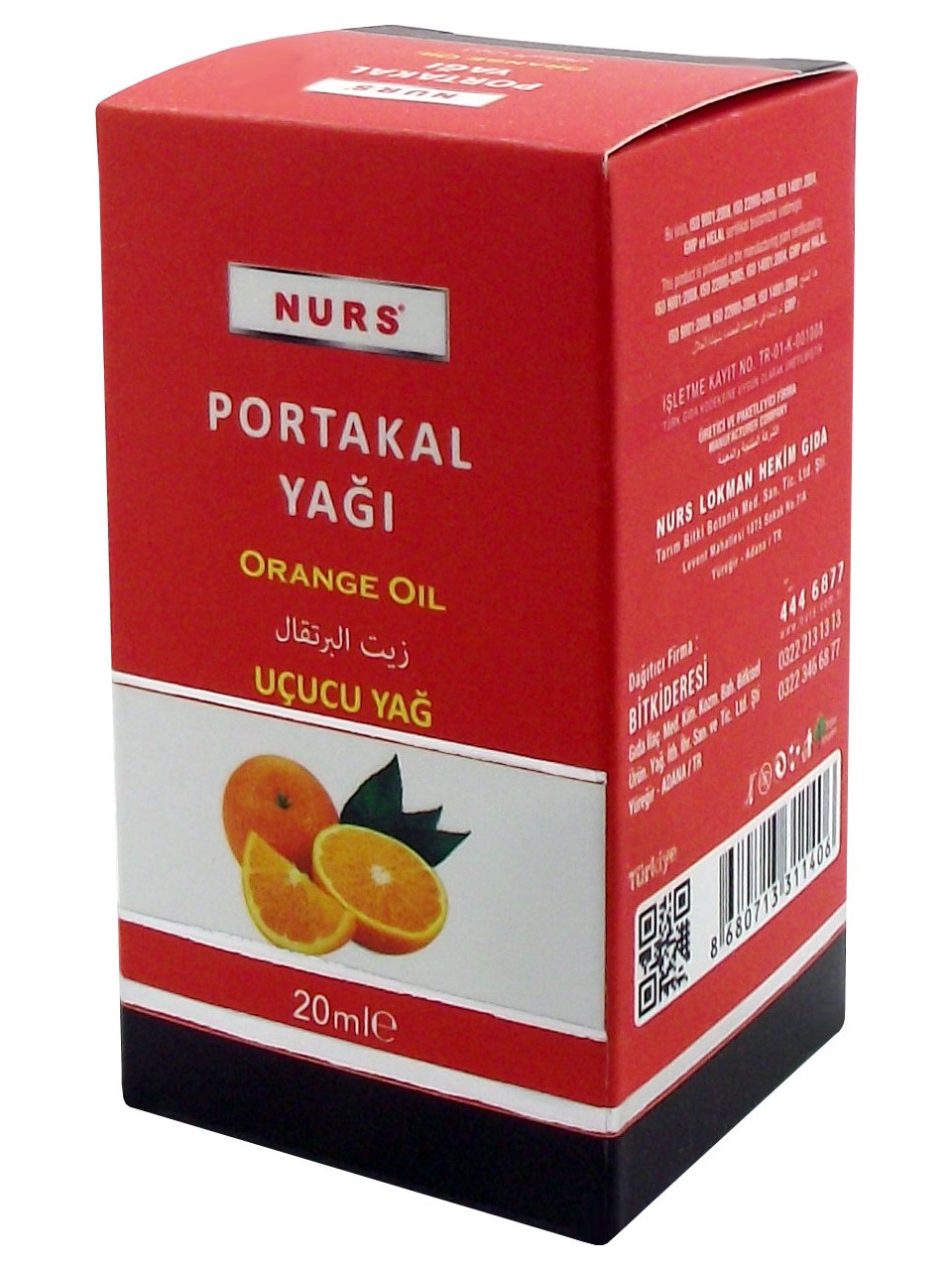 Nurs Lokman Portakal Yağı 20 ml Saf Soğuk Sıkım