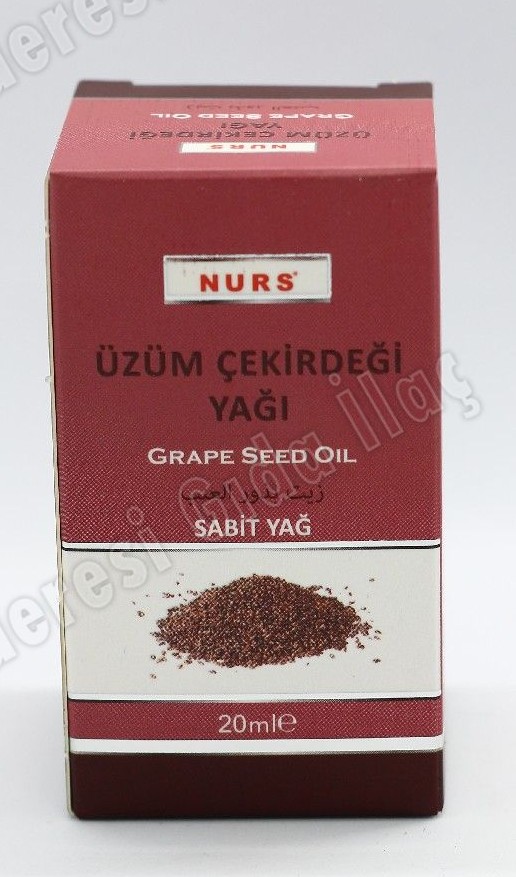 Nurs Lokman Üzüm Çekirdeği Yağı 20 ml Saf Soğuk Sıkım