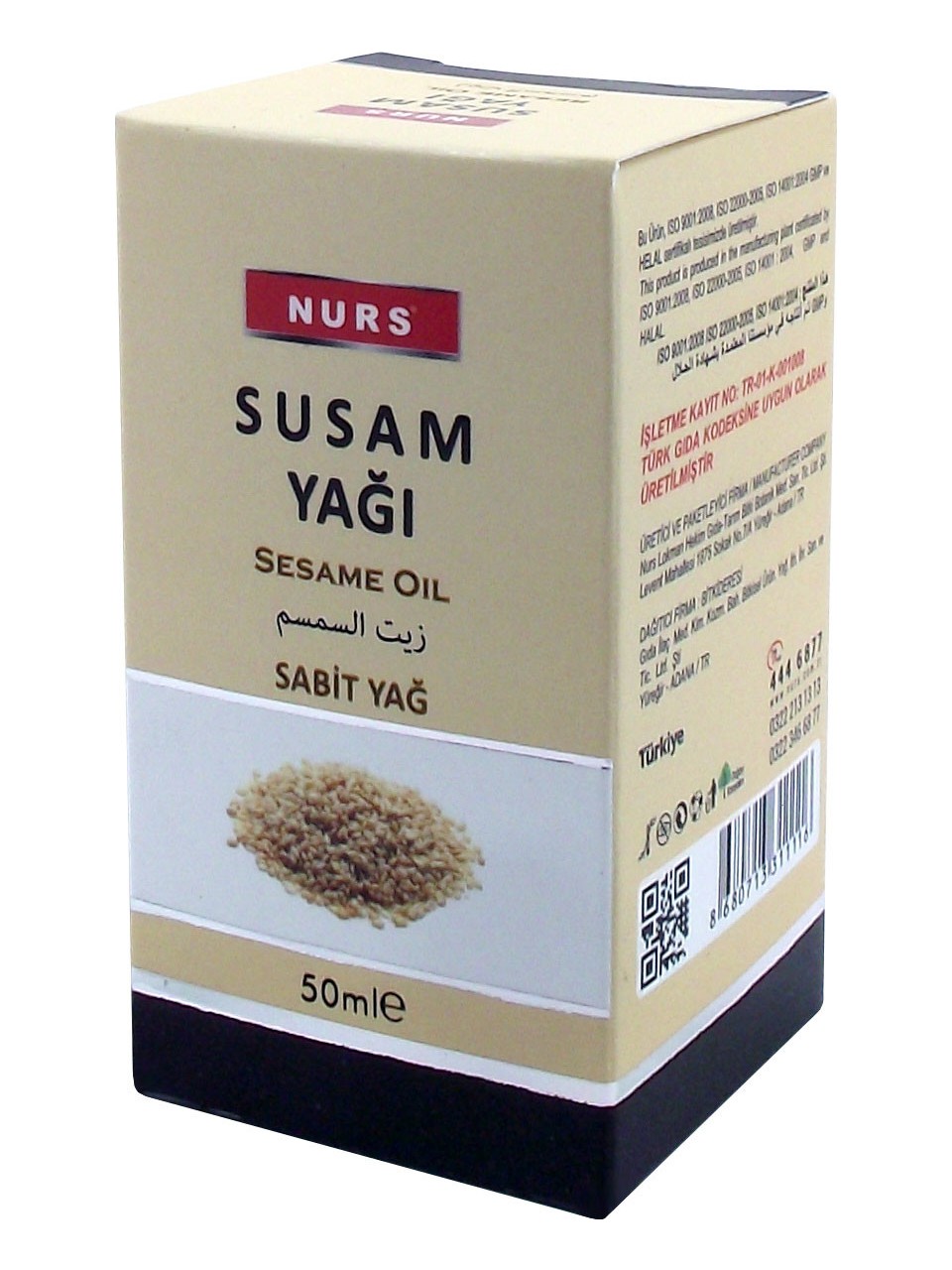 Nurs Lokman Susam Yağı 50 ml Saf soğuk Sıkım