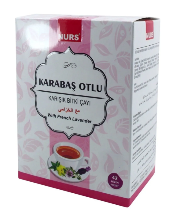 NURS LOKMAN KARABAŞ OTLU ÇAY 42 Lİ KARIŞIK BİTKİ SÜZ POŞET KARABAŞ OTU