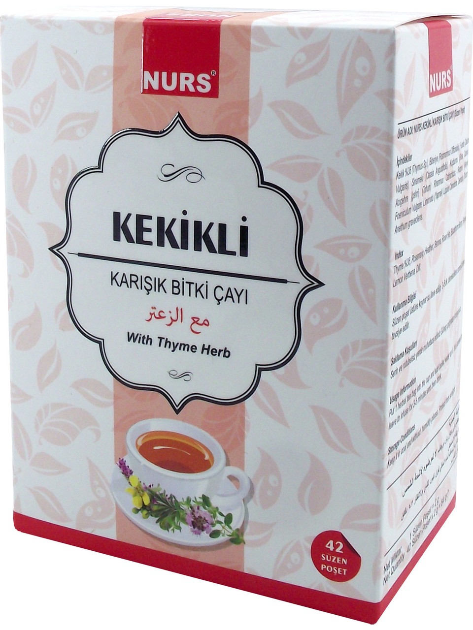 NURS LOKMAN KEKİKLİ KEKİK ÇAY 42 Lİ KARIŞIK BİTKİ SÜZEN POŞET