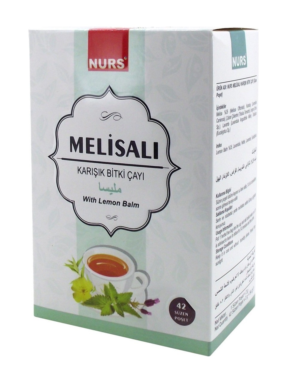 NURS LOKMAN MELİSALI MELİSA ÇAY 42 Lİ KARIŞIK BİTKİ SÜZ POŞET