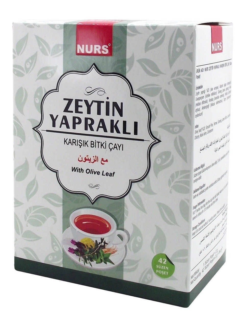 NURS LOKMAN ZEYTİN YAPRAKLI ÇAY 42 Lİ KAR. BİTKİ SÜZ POŞET ZEYTİN YAPRAK
