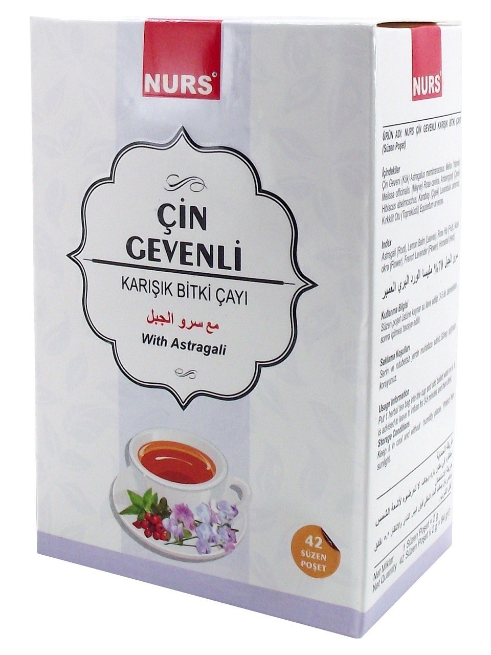 NURS LOKMAN ÇİN GEVENLİ ÇAY 42 Lİ KARIŞIK BİTKİSEL SÜZEN POŞET