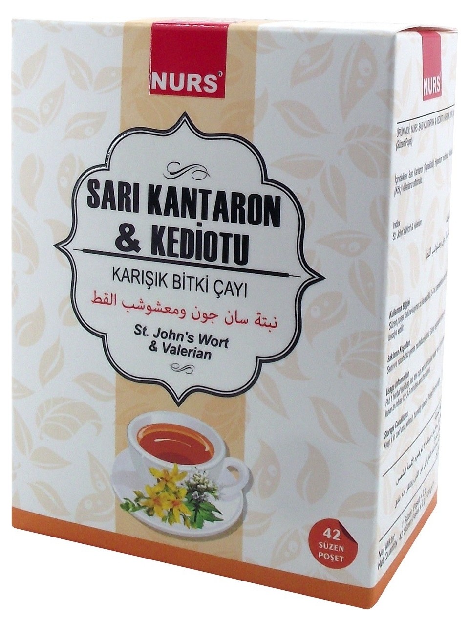 NURS LOKMAN SARI KANTARON & KEDİOTU KEDİ OTU K.BİTKİ 42 Lİ SÜZ.POŞET