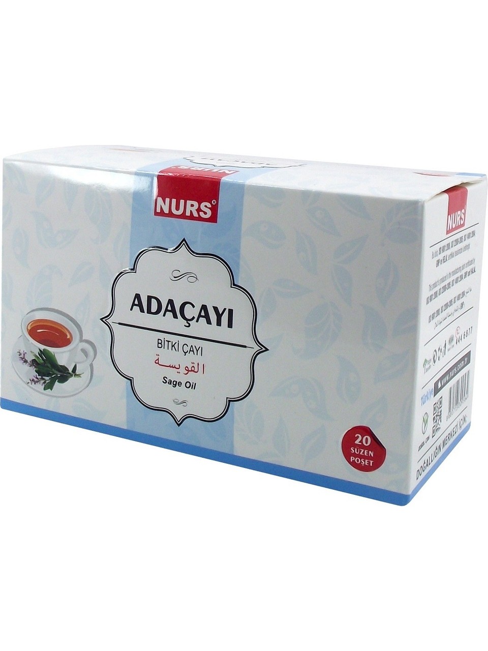 NURS LOKMAN ADAÇAYI ADA ÇAYI  BİTKİ ÇAYI 20 Lİ SÜZEN POŞET