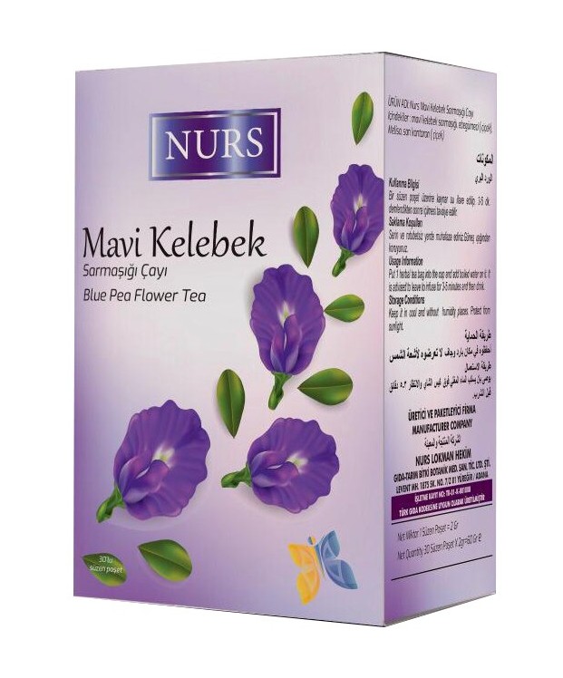 NURS LOKMAN MAVİ KELEBEK SARMAŞIĞI ÇAYI 30 LU