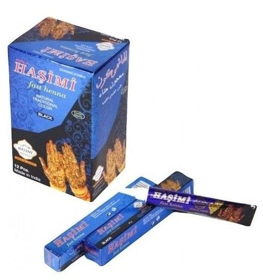 HAŞİMİ TÜP KINA HİNT KINA KINASI SİYAH DESEN HEDİYE