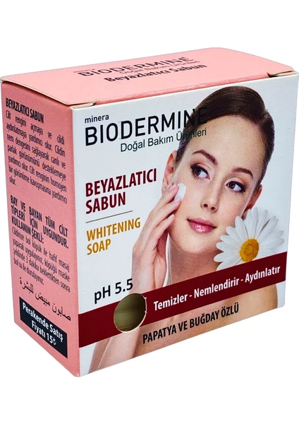 Biodermine Beyazlatıcı Sabun Sabunu Papatya ve Buğday Özlü