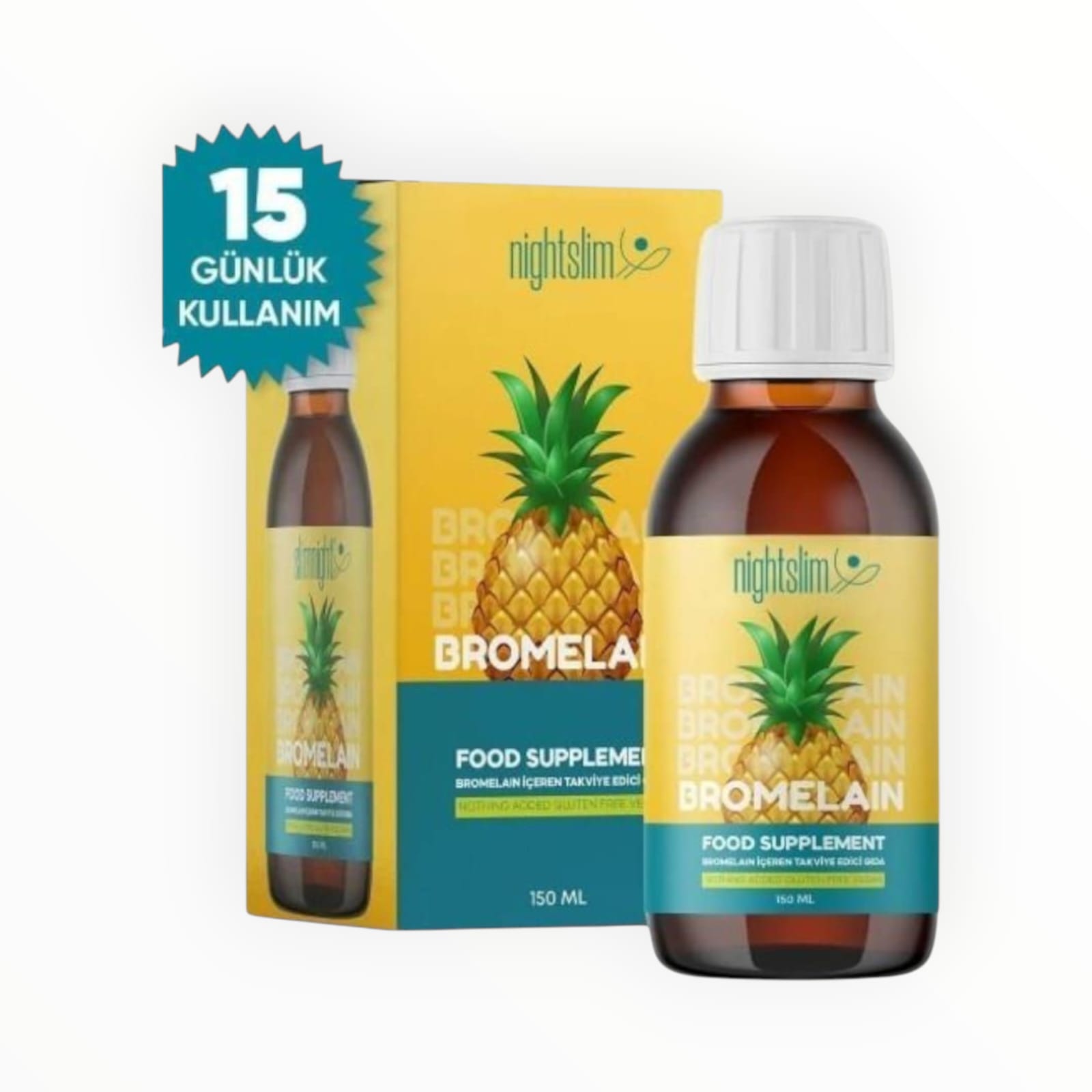 Night Slim Bromelain Detox Şurup bromelian