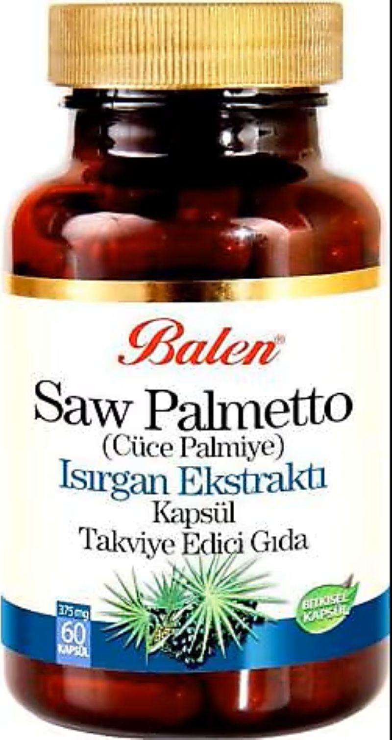 Balen Saw Palmetto Cüce Palmiye Isırgan Ekstraktı 60 Kapsül