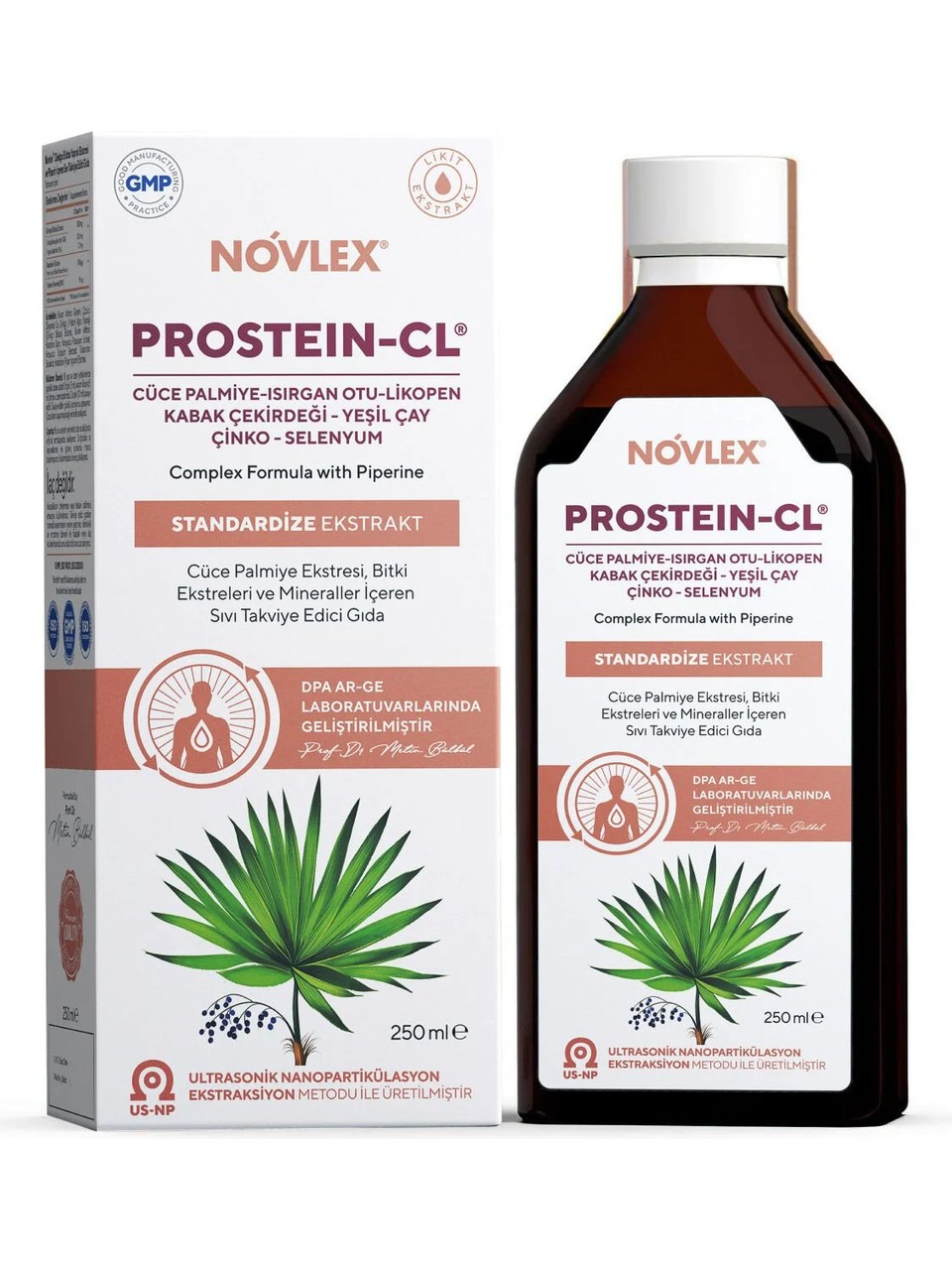 novlex Prostein-CL Cüce Palmiye (Saw Palmetto), Yeşil Çay, Isırgan, Bal Kabağı ekstraktı 250 ml