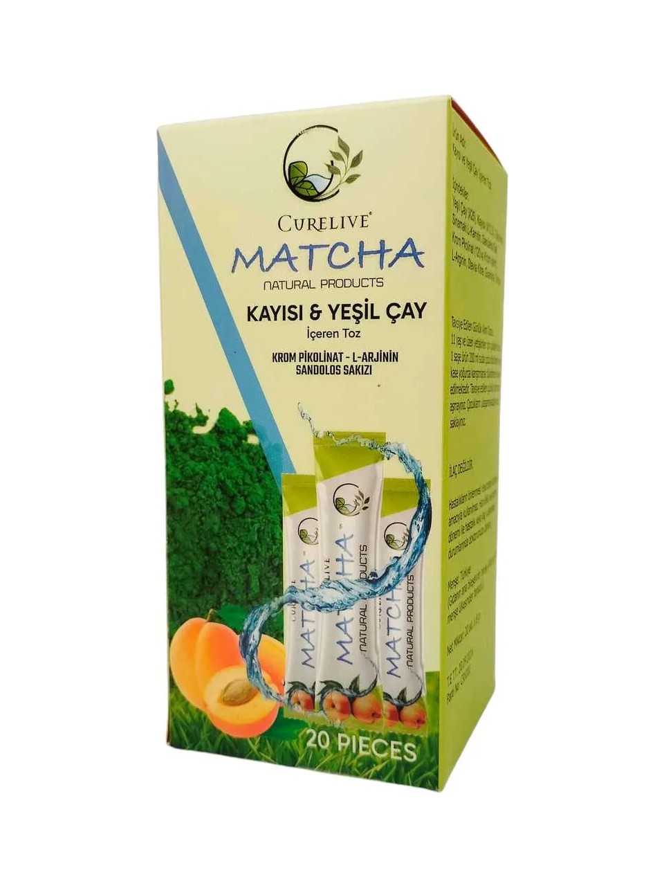Matcha Çayı Kayısı Aromalı Detox Burner Form Maça Çayı