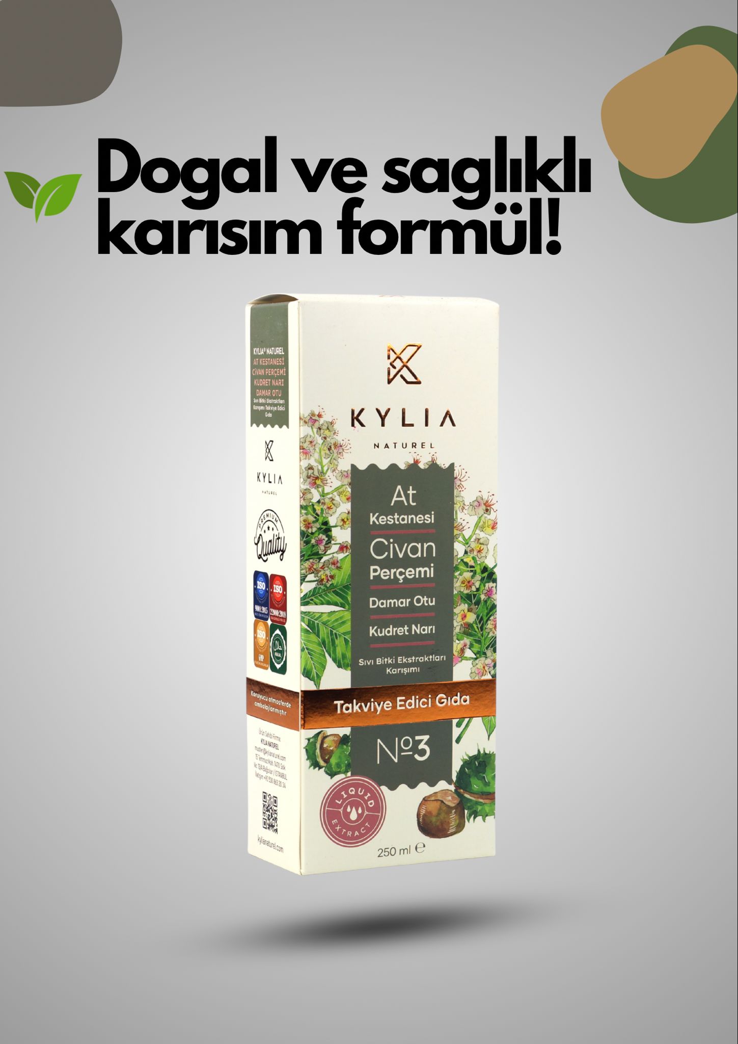 Doğal Yeşim Taşı Yüz Masaj Aleti ve KFırsat Kapıs KYLİA At Kestanesi, Kudretnarı Kudret Narı, Civan Perçemi Ve Damar Otu Ekstraktı (Ekstresi) Sıvı Takviye Edici Gıda 250 Ml.