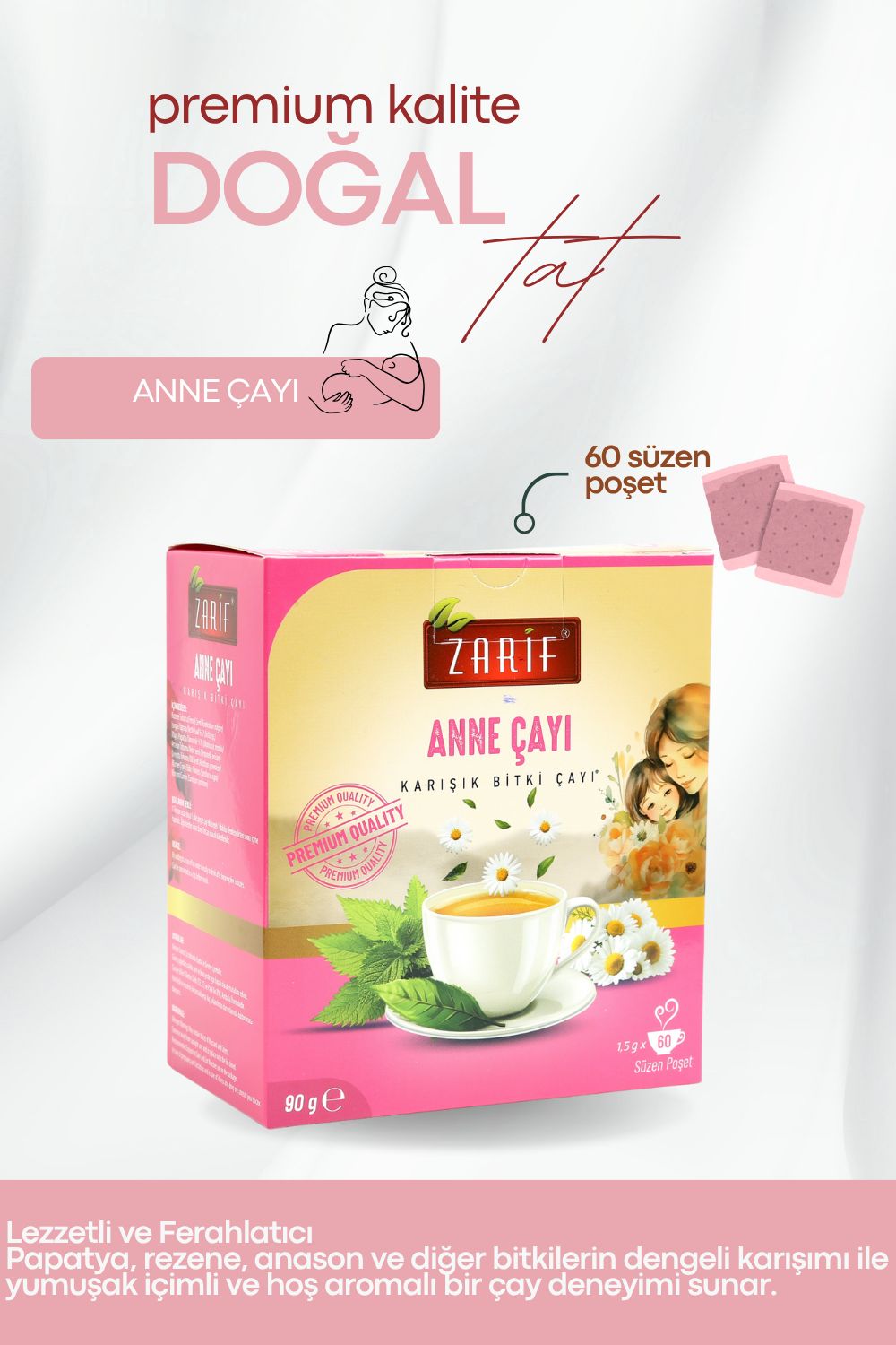 Zarif Anne Sütü Arttırıcı Karışık Bitki Çayı (60’lı Süzen Poşet)