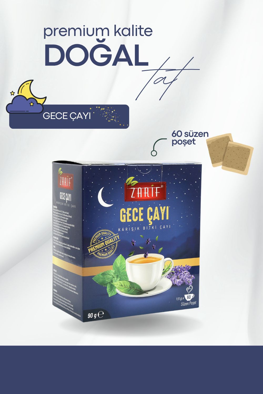 Zarif Gece Çayı Karışık Bitki Çayı (60’lı Süzen Poşet)