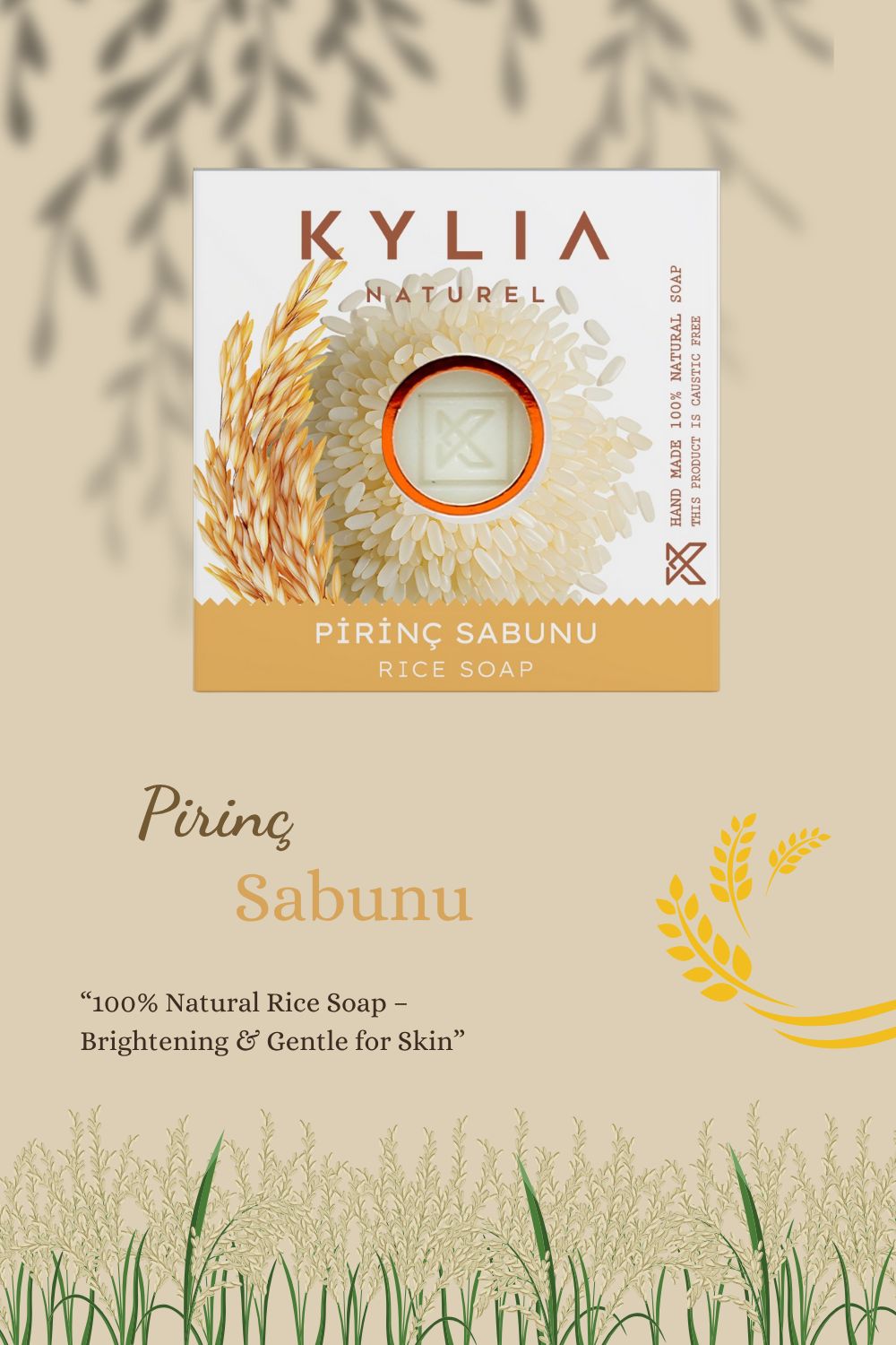KYLİA  Naturel Pirinç Sabunu 125 Gr. Sabun