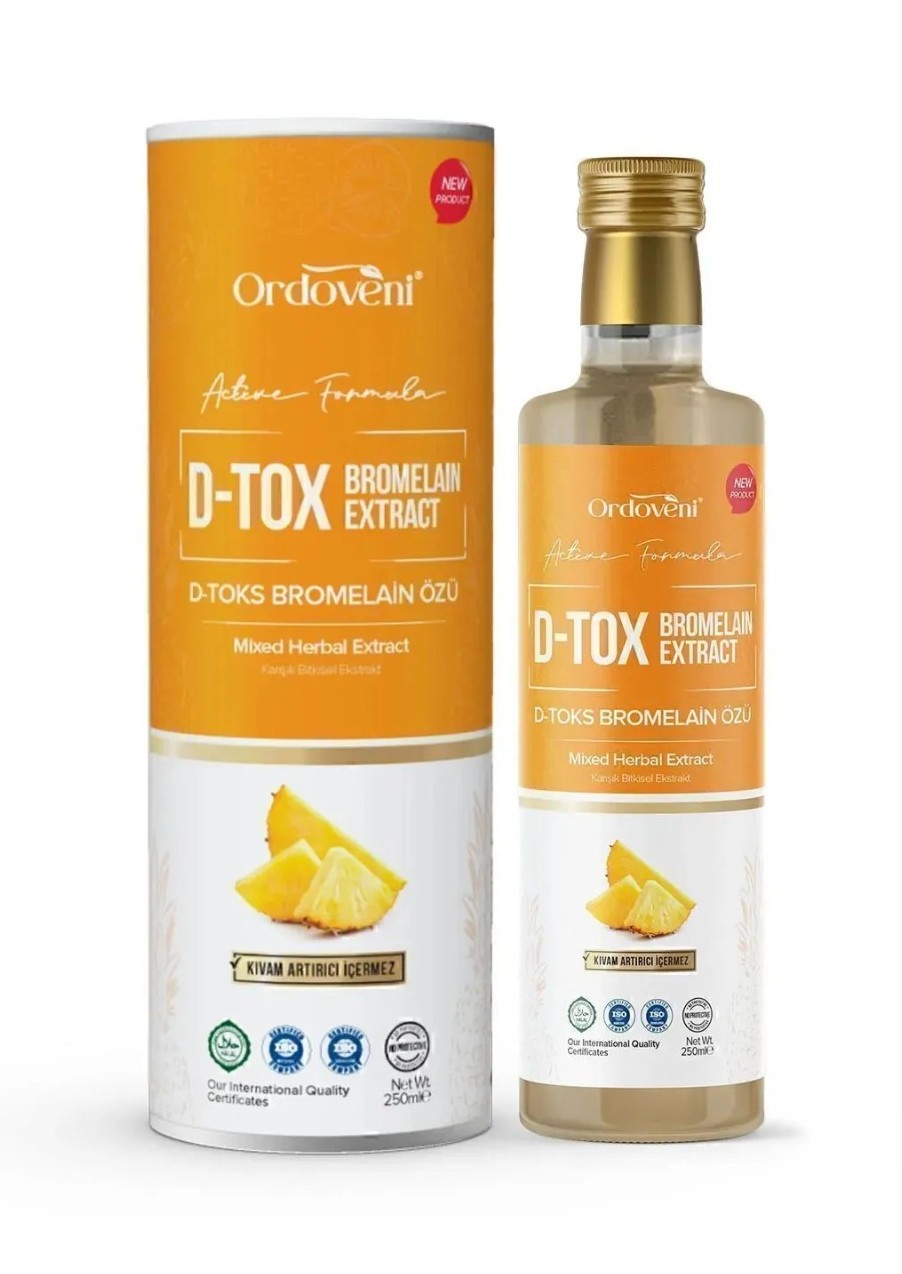 Ordoveni Ananas İçeren  Bromelain Şurubu D-Tox Mix 250 ml Bromelian