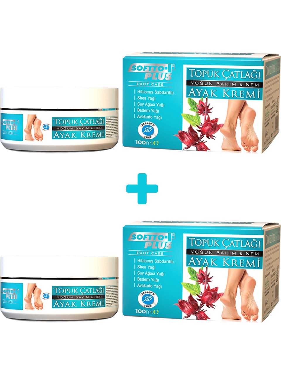 Softto Plus Topuk ve Ayak Kremi 100 ml x 2 Adet