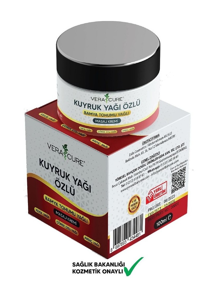 Vera Cure Veracure Kuyruk Yağı Özlü Bamya Tohumu Yağlı Masaj Kremi 100 ML