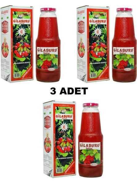 Kayseri Pazarı  Gilaburu Suyu Nektarı 1 Lt Şeker İlavesiz X 3 Adet