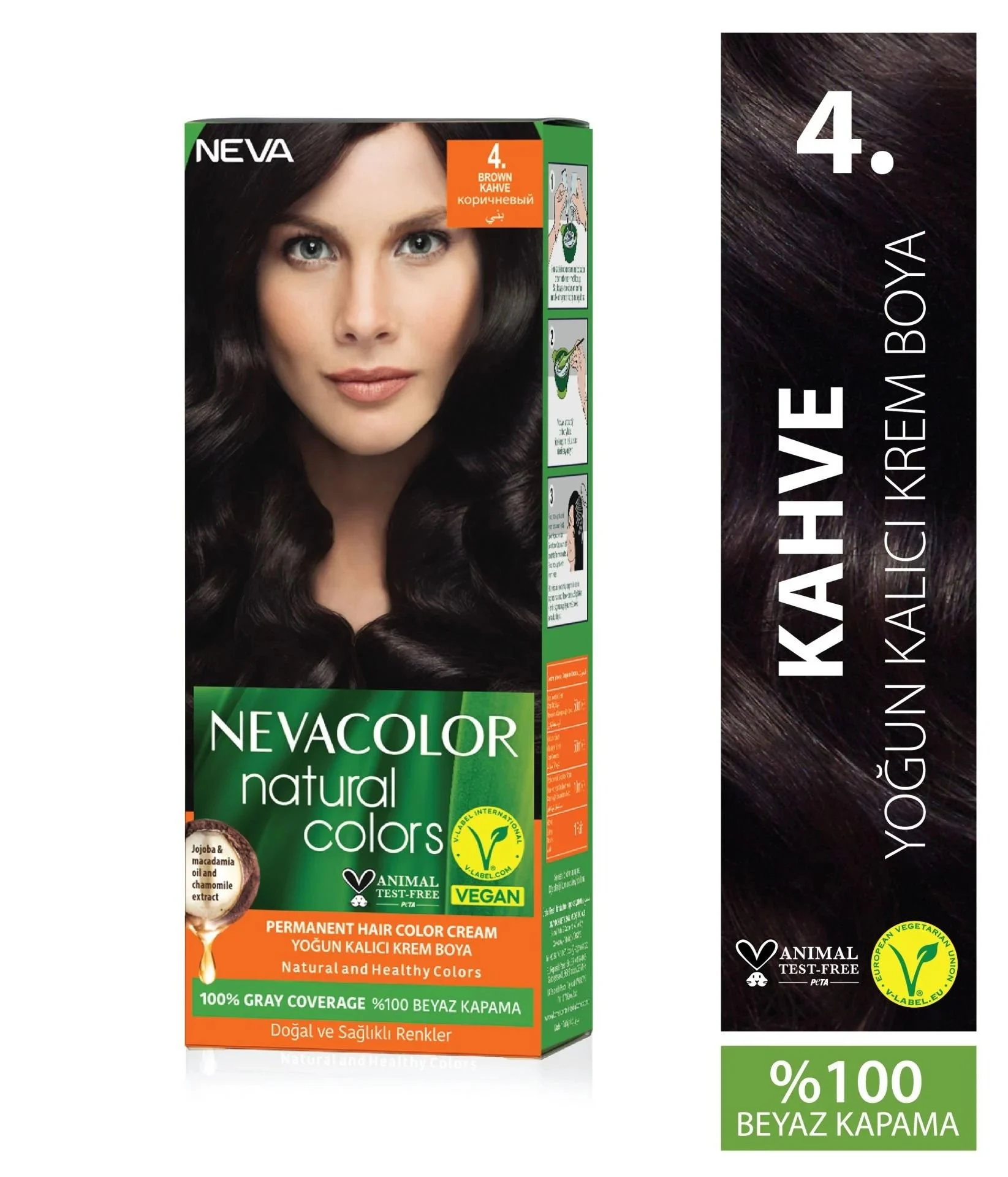 Nevacolor Neva Color Natural Colors 4. Kahve  Saç Boyası 4