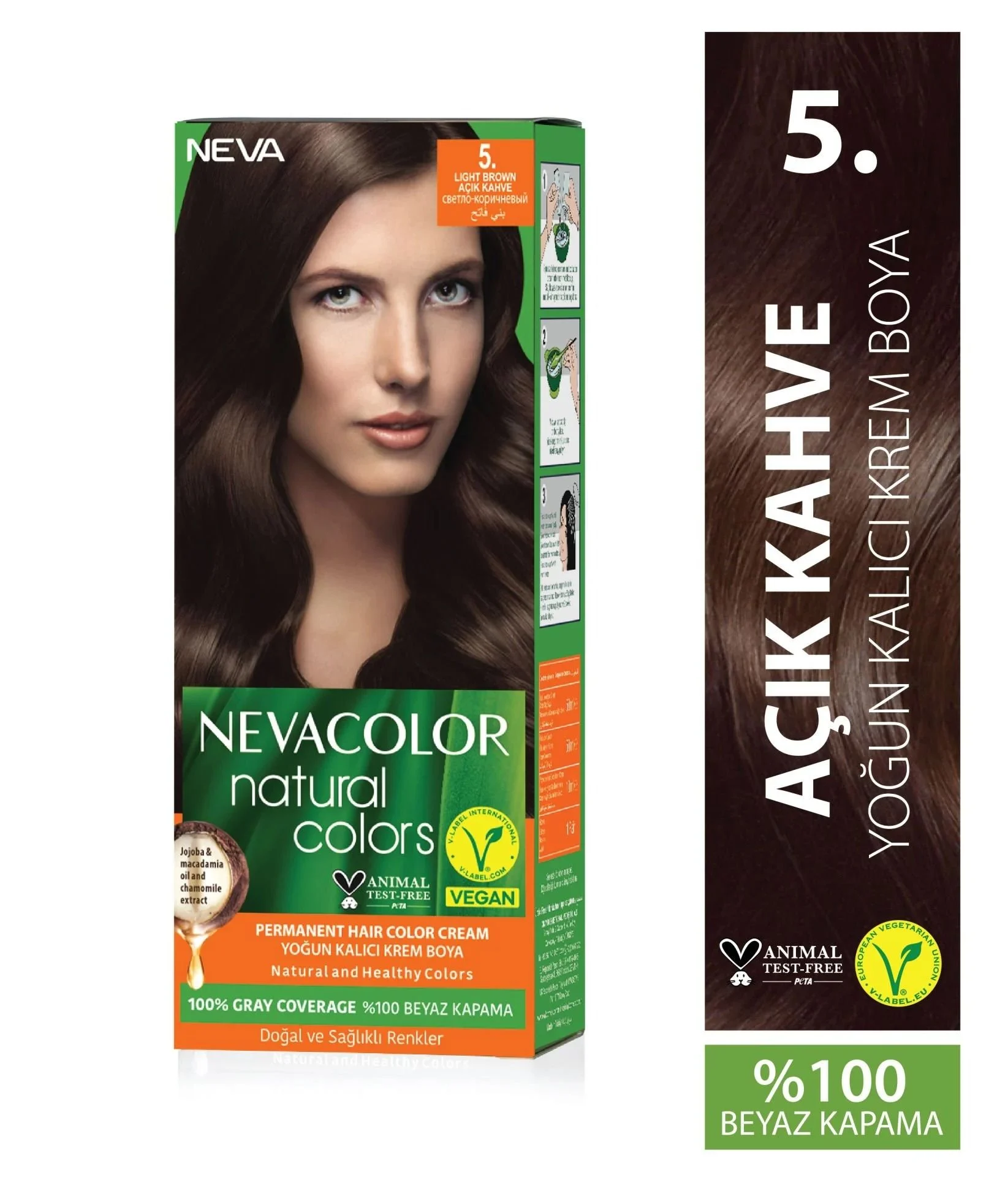 Nevacolor Neva Color Natural Colors 5. Açık Kahve Saç Boyası 5