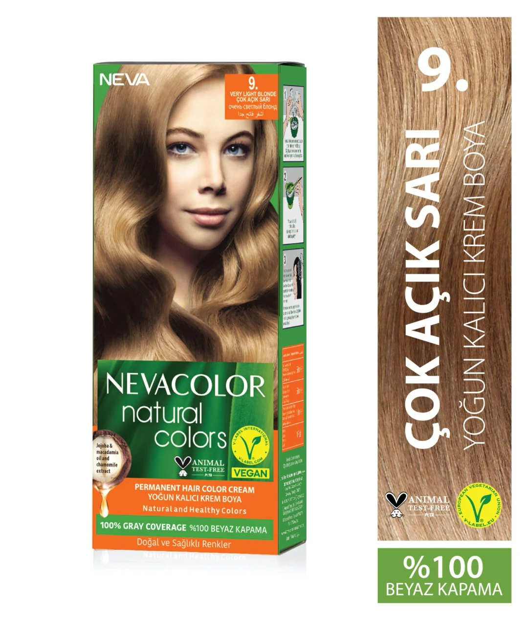 Nevacolor Neva Color Natural Colors 9. Çok Açık Sarı Saç Boyası 9